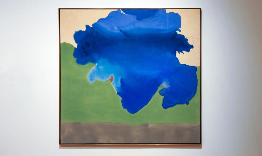 Helen Frankenthaler, The Bay, 1963, acrylic on canvas, 204.2 x 208.6 x 2.2 cm (Detroit Institute of Arts; photo: Steven Zucker, CC BY-NC-SA 2.0) © Estate of Helen Frankenthaler