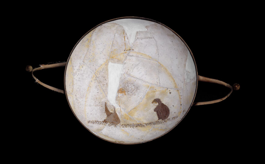 Sotades Painter, White-ground cup, c. 460 B.C.E., ceramic, 13.3 cm diameter (© The Trustees of the British Museum, London)