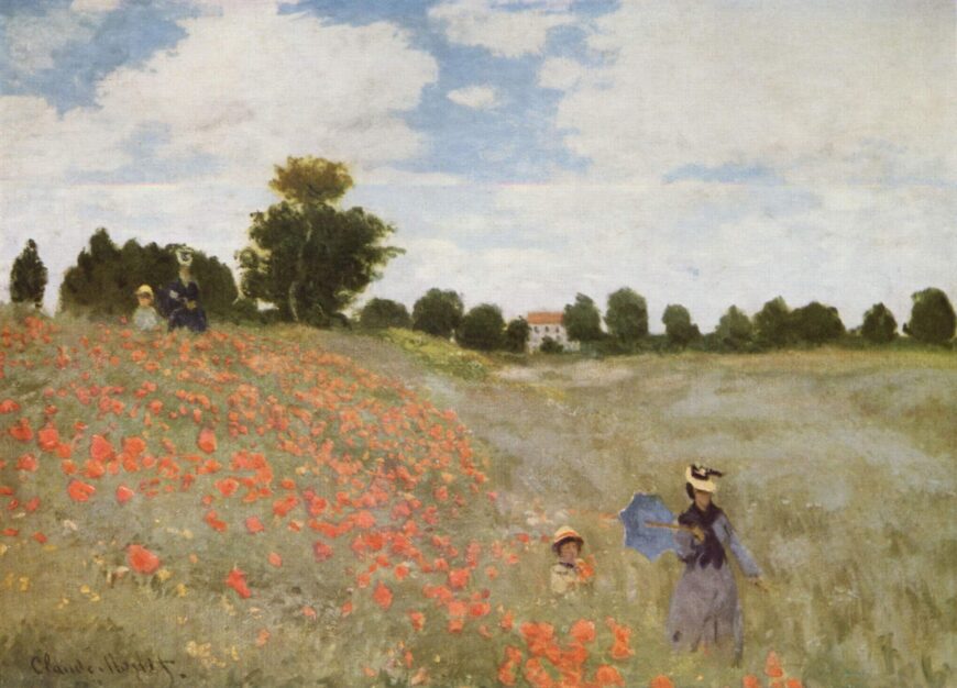 Claude Monet, Coquelicots, La promenade (Poppies), 1873, oil on canvas, 50 x 65 cm (Musée d'Orsay, Paris)