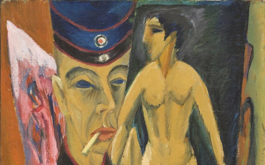 Ernst Ludwig Kirchner, <em>Self-Portrait As a Soldier</em>