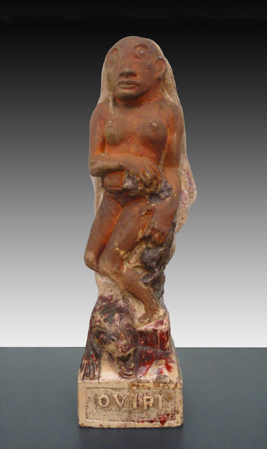 Paul Gauguin, <em>Oviri</em>, 1894, stoneware, 75 x 19 x 27 cm (Musée d’Orsay, Paris) 