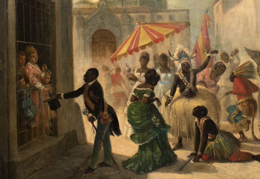 The crowd at the center (detail), Víctor Patricio Landaluze, Three Kings Day in Havana, 19th century, oil on canvas, 51 x 61 cm (Museo Nacional de Bellas Artes de Cuba, Havana)