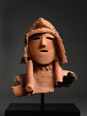 Haniwa (Hollow Clay Sculpture) of a Warrior, 5th–early 6th century (Kofun period, Japan), earthenware with painted, incised, and applied decoration (Kanto region) (The Metropolitan Museum of Art, New York)