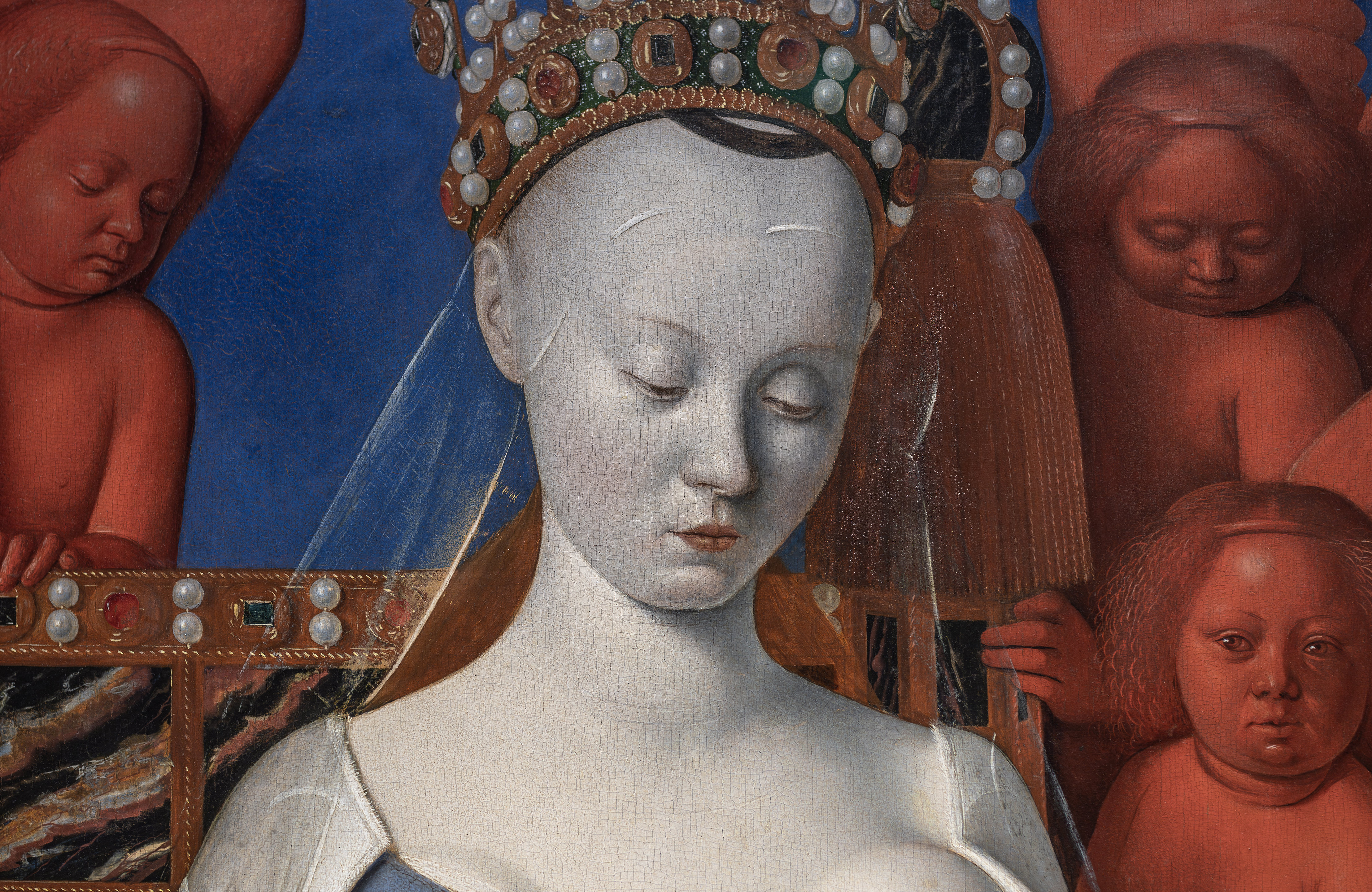 Jean Fouquet, <em>Madonna Surrounded by Seraphim and Cherubim</em>, Melun Diptych