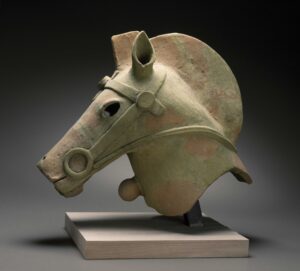 Haniwa Horse, c. 300–645 C.E., red earthenware, 37.8 cm high (The Museum of Fine Arts, Houston)