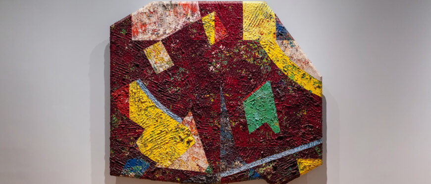 Sam Gilliam, Purpled (Chasers Series), 1980, acrylic on canvas, 203.2 x 228.6 cm (Virginia Museum of Fine Arts) © Sam Gilliam