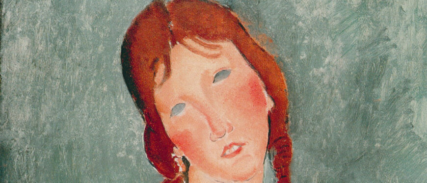 Amedeo Modigliani, Young Woman in a Shirt - detail