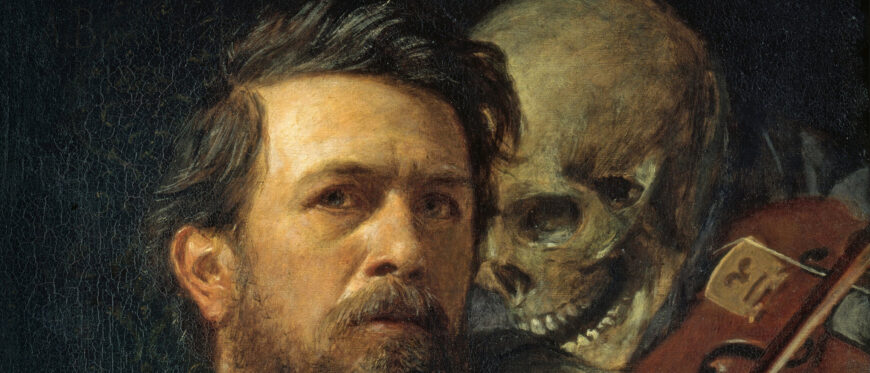 Arnold Böcklin, Self-Portrait with Death Playing the Fiddle, 1872, oil on canvas, 75 x 61 cm (Alte Nationalgalerie, Berlin)