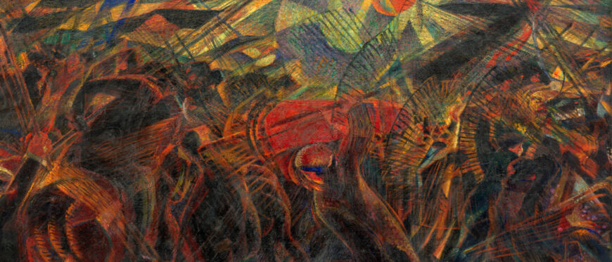 Carlo Carrà, Funeral of the Anarchist Galli (I funerali del anarchico Galli), 1910-11, oil on canvas, 198.7 x 259.1 cm (The Museum of Modern Art, New York)