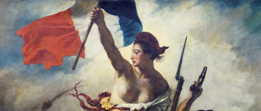 Eugène Delacroix, Liberty Leading the People (July 28, 1830), September – December 1830, oil on canvas, 260 x 325 cm (Musée du Louvre, Paris)