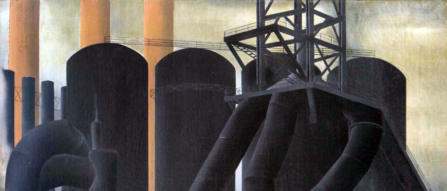 Elsie Driggs, Blast Furnaces, 1927, oil on canvas, 83.8 x 99.1 cm (Crystal Bridges Museum of American Art, Bentonville, Arkansas, 2017.1)