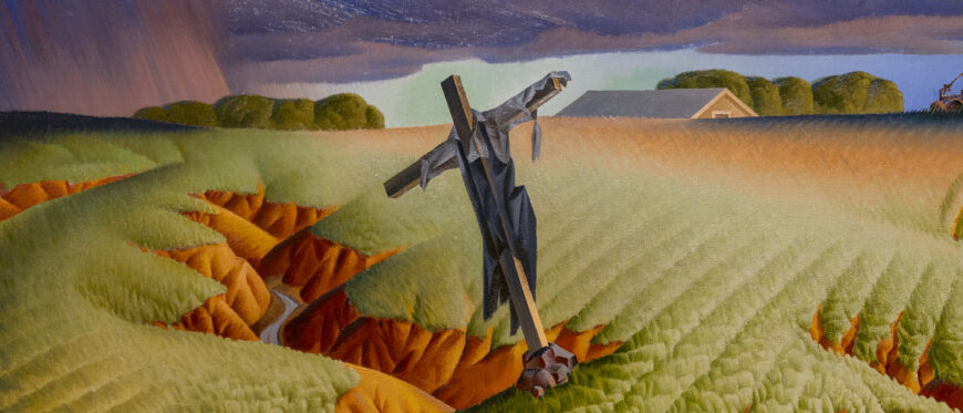 Alexandre Hogue, Crucified Land, 1939, oil on canvas, 106 x 152.1 cm (Gilcrease Museum; photo: Steven Zucker, CC BY-NC-SA 2.0)
