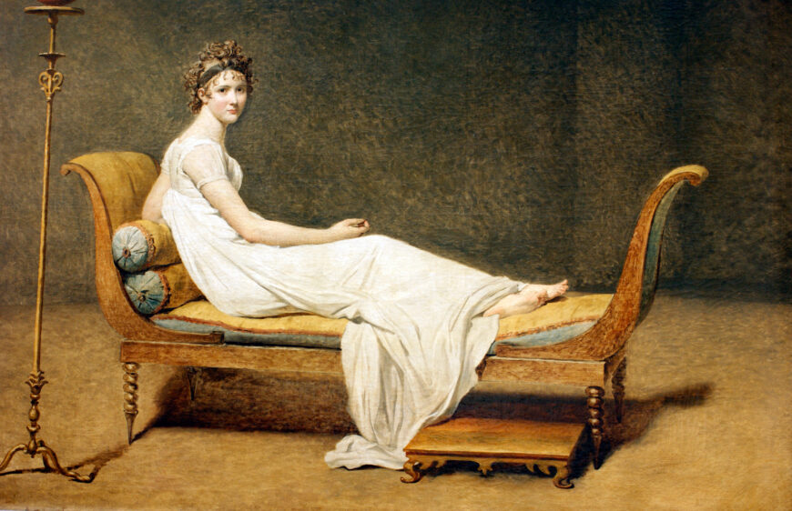 Jacques-Louis David, Madame Récamier, c. 1800, oil on canvas, 173 x 243 cm (Louvre, Paris)