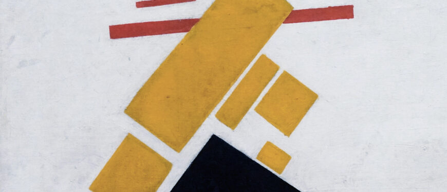 Kazmir Malevich, Suprematist Composition: Airplane Flying, 1915, oil on canvas, 58.1 x 48.3 cm (The Museum of Modern Art; photo: Steven Zucker, CC BY-NC-SA 2.0)