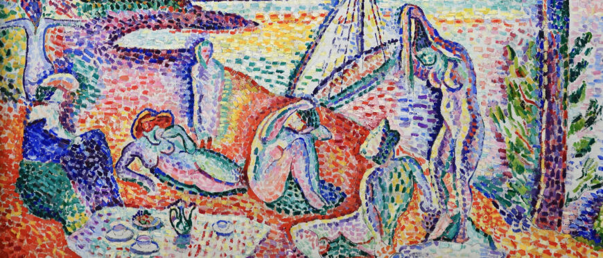 Henri Matisse, Luxe, Calme et Volupté, late 1904, oil on canvas 98.5 x 118.5 x 2.2 cm (Centre Pompidou, Paris; photo: Steven Zucker, CC BY-NC-SA 2.0) © Estate of Henri Matisse in some countries
