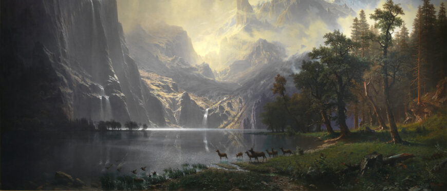 Albert Bierstadt, Among the Sierra Nevada, California, 1868, oil on canvas, 183 x 305 cm (Smithsonian American Art Museum)