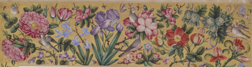 Bichitr, margins by Muhammad Sadiq, Jahangir Preferring a Sufi Shaikh to Kings from the