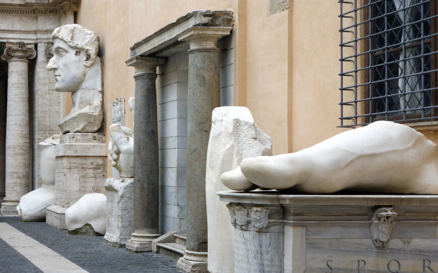 Colossus of Constantine, c. 312–15 C.E. (Palazzo dei Conservatori, Musei Capitolini, Rome)