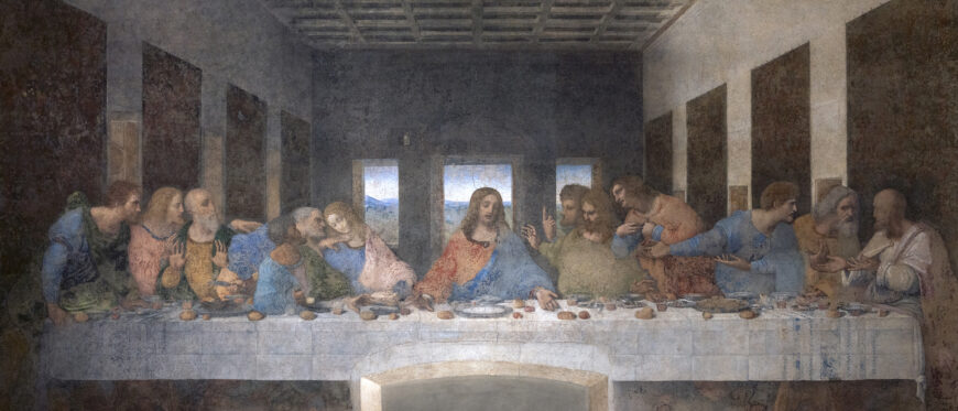 Leonardo da Vinci, Last Supper, oil, tempera, fresco, 1495–98 (Santa Maria delle Grazie, Milan)