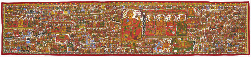 Pabuji Ki Phad, late 20th century, fabric paint, cotton, 165 x 91 cm (Museum of Art and Photography, Bengaluru)