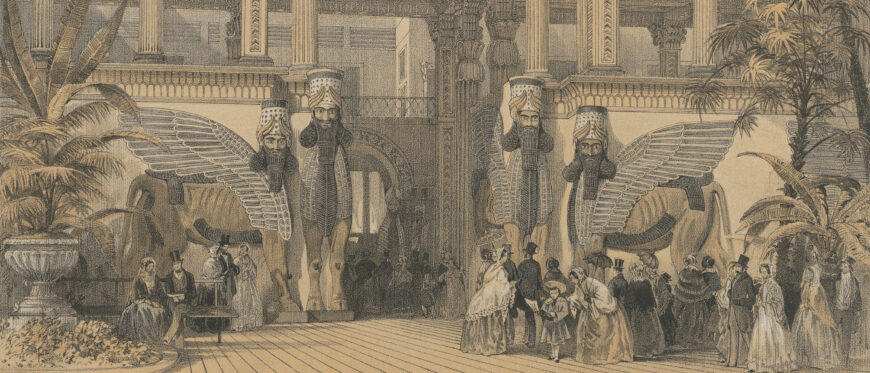 Francis Bedford, “Exterior of the Assyrian Palace” from Views of the Crystal Palace and Park, Sydenham (London: Day and Son, 1854) (Yale Center for British Art, New Haven)