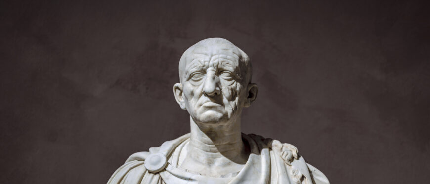Head of a Roman Patrician from Otricoli, c. 75–50 BCE, marble (Palazzo Torlonia, Rome, photo: Steven Zucker, CC BY-NC-SA 2.0)