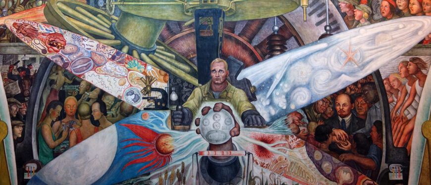 Diego Rivera, Man Controller of the Universe (or Man in the Time Machine), 1934, fresco, 4.85 x 11.45 m in the Palacio de Bellas Artes, Mexico City