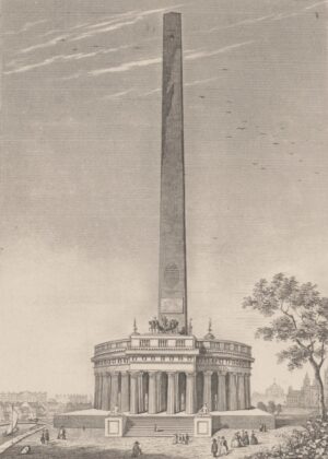 Robert Mills, Sketch of the proposed Washington Monument, c. 1836
