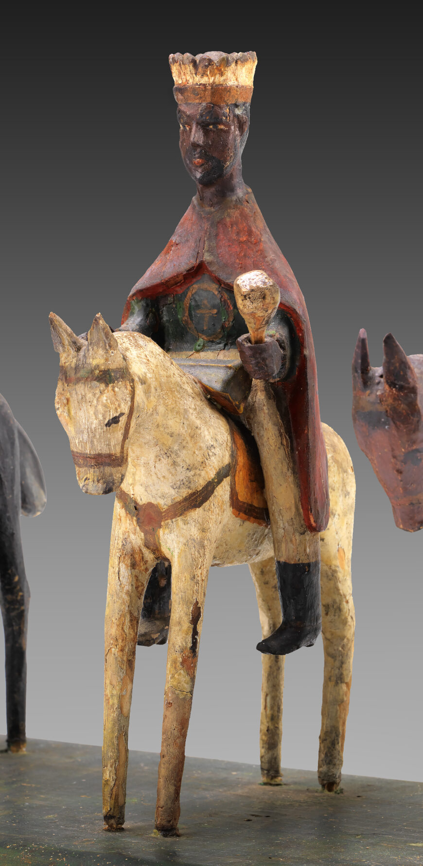 Melchior (detail), Cabán group, Los Reyes Magos, c. 1875–1900, carved and painted wood with metal and string, 20.7 x 30.3 x 15.3 cm (Smithsonian American Art Museum, Washington, D.C.)