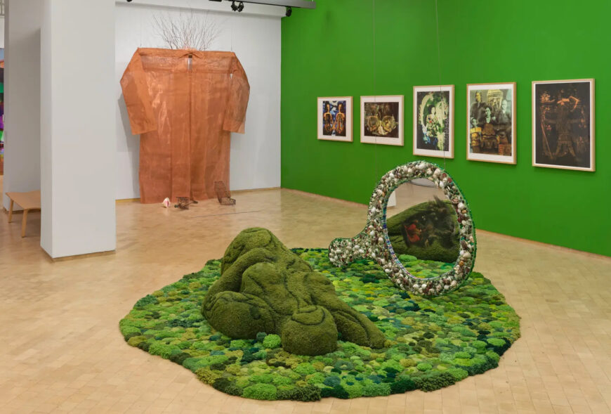 Amalia Mesa-Bains, Chapter III: Cihuatlampa, the Place of the Giant Women, 1997, mixed-media installation (owned by the Whitney Museum of American Art, installed at El Museo del Barrio, 2024; photo: Matthew Sherman) © Amalia Mesa-Bains