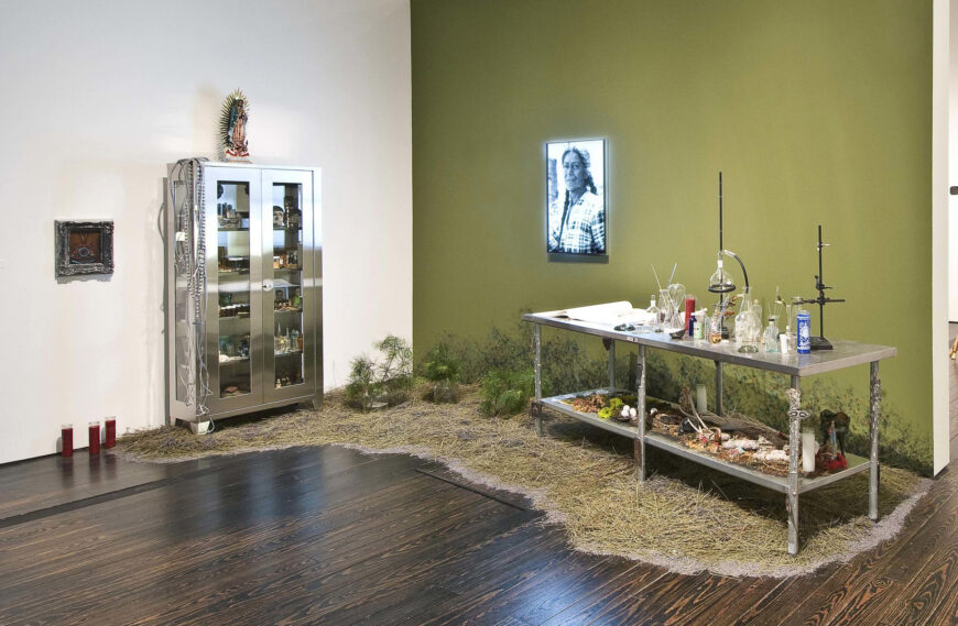 Amalia Mesa-Bains, Venus Envy Chapter IV: The Road to Paris and Its Aftermath, The Curandera's Botanica, 2008, mixed media installation (owned by the National Gallery of Art, installed at The Menil Collection, 2008) © Amalia Mesa-Bains