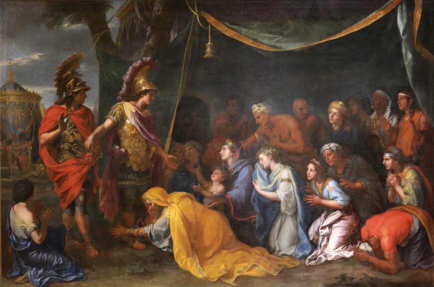 Thanks to this painting, Charles Le Brun won the admiration of King Louis XIV who confirmed him as First Painter of the King. Charles Le Brun, The Queens of Persia at the Feet of Alexander, also called The Tent of Darius, c. 1660, oil on canvas, 453 x 298 cm (Palace of Versailles)