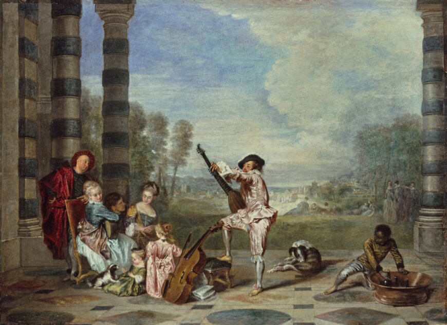 Antoine Watteau, The Charms of Life, c. 1718–18, oil on canvas, 67.3 x 92.5 cm (Wallace Collection, London)