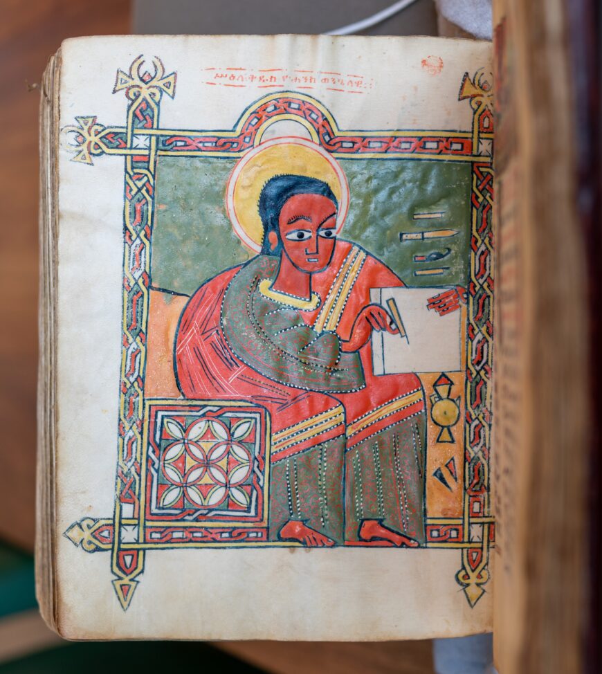 Gospel Book, c. 1504–05 (Ethiopia), tempera, 34.5 x 26.5 cm (J. Paul Getty Museum, Los Angeles, Ms. 102, 2008.15; photo: Steven Zucker, CC BY-NC-SA 2.0)