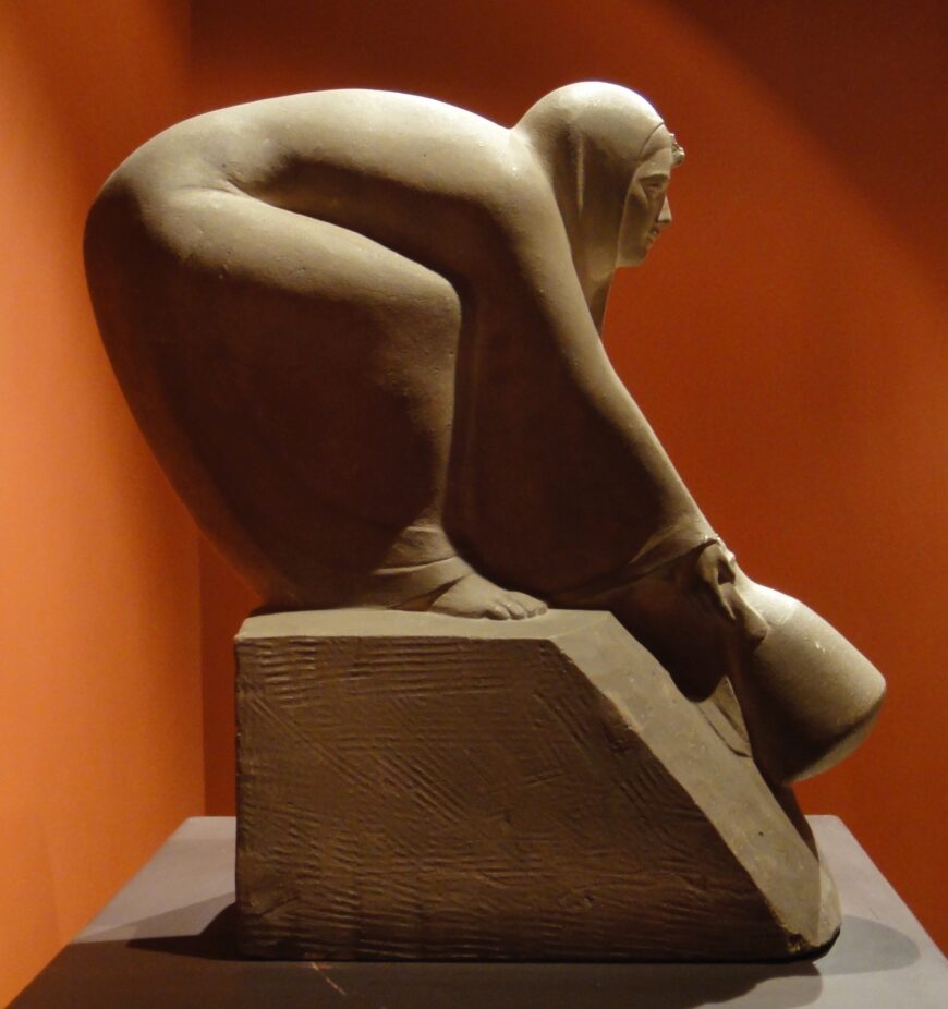 Mahmoud Moukhtar, To the River, 1929, limestone, 14 x 36 x 38 cm (Mahmoud Moukhtar Museum, Cairo; photo: © Nadia Radwan)