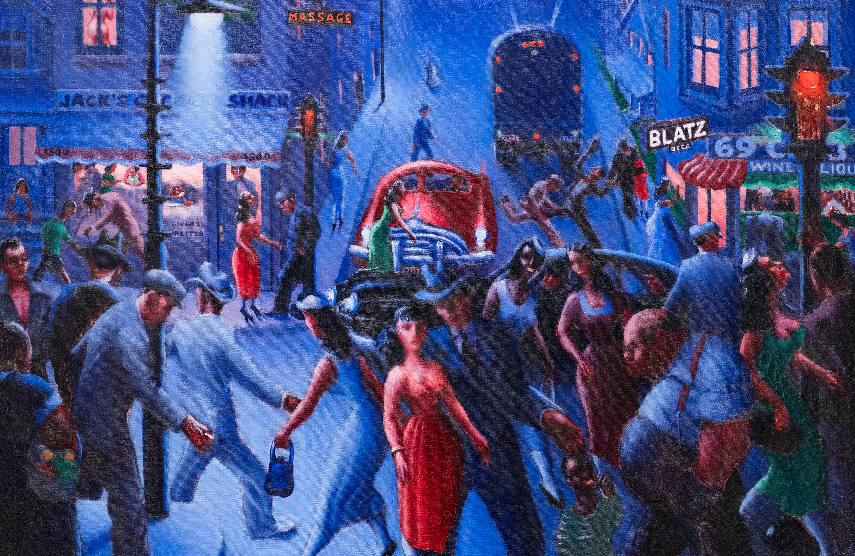 Archibald John Motley Jr., <em>Bronzeville at Night</em>