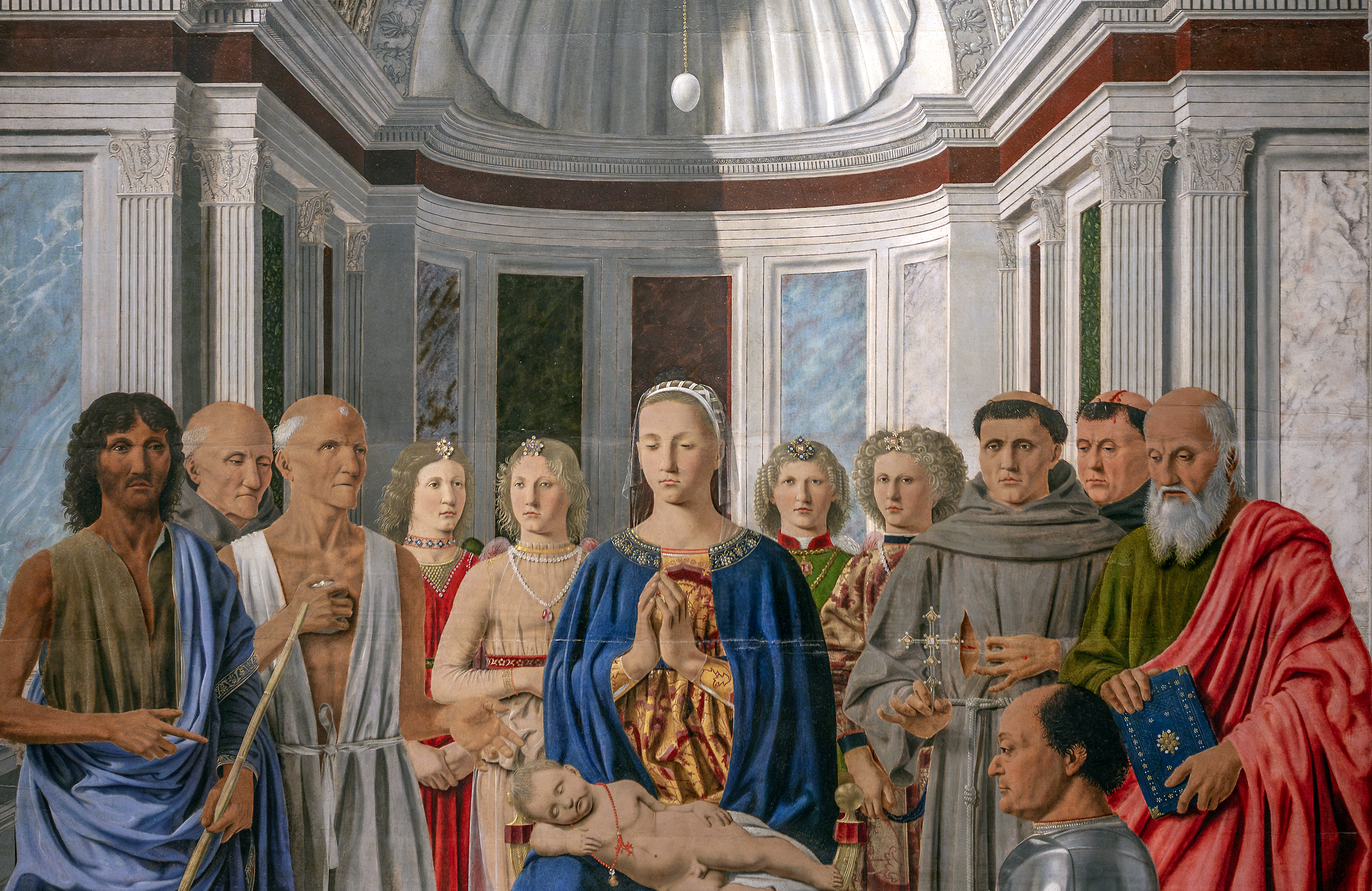 Piero della Francesca, <em>Madonna and Child with Saints, Angels, and Federico da Montefeltro</em>