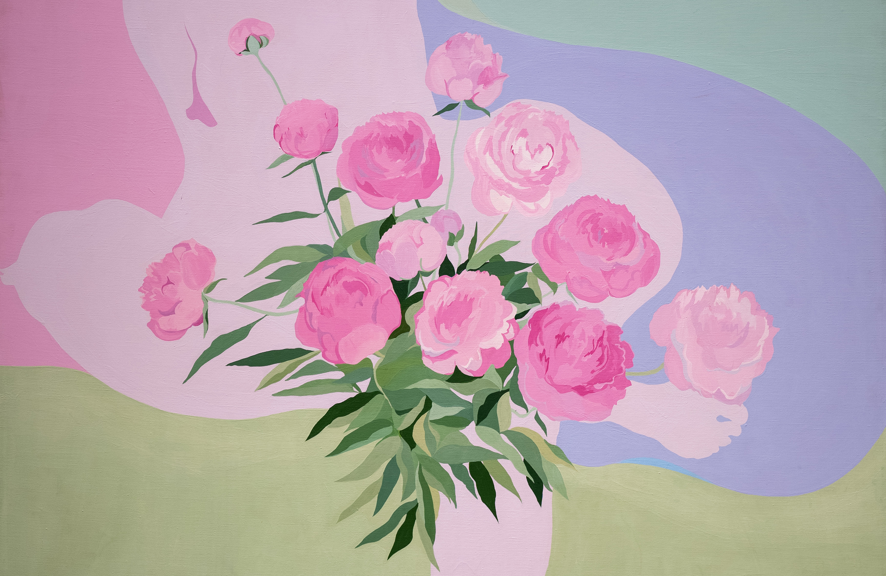 Kay WalkingStick, <em>Peonies</em>