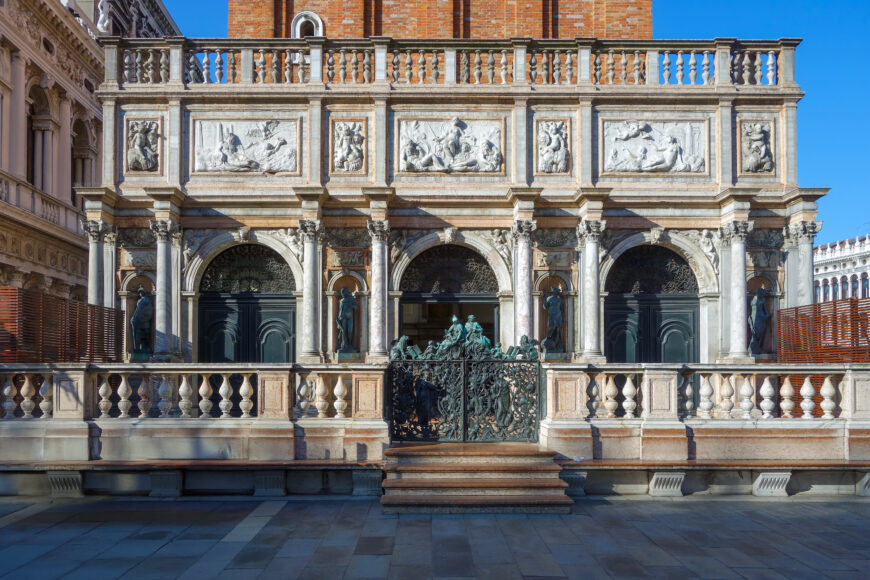 Jacopo Sansovino, Loggetta, Piazza San Marco, Venice, 1538–46 (attached to the reconstructed medieval bell tower) (photo: Steven Zucker, CC BY-NC-SA 4.0)