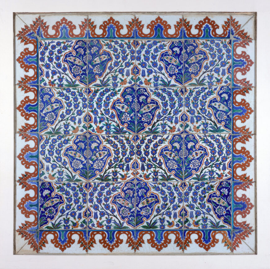 Tile Panel, c. 1650–1700, stone paste and paint, 135.1 x 136 cm (The Metropolitan Museum of Art, New York)