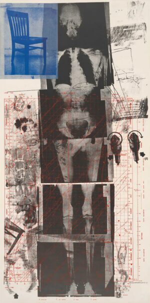 Robert Rauschenberg, Booster, 1967, lithograph and screen print, 181.7 x 89.3 cm, printed by Gemini G.E.L., Los Angeles (The Museum of Modern Art, New York) © Robert Rauschenberg Foundation