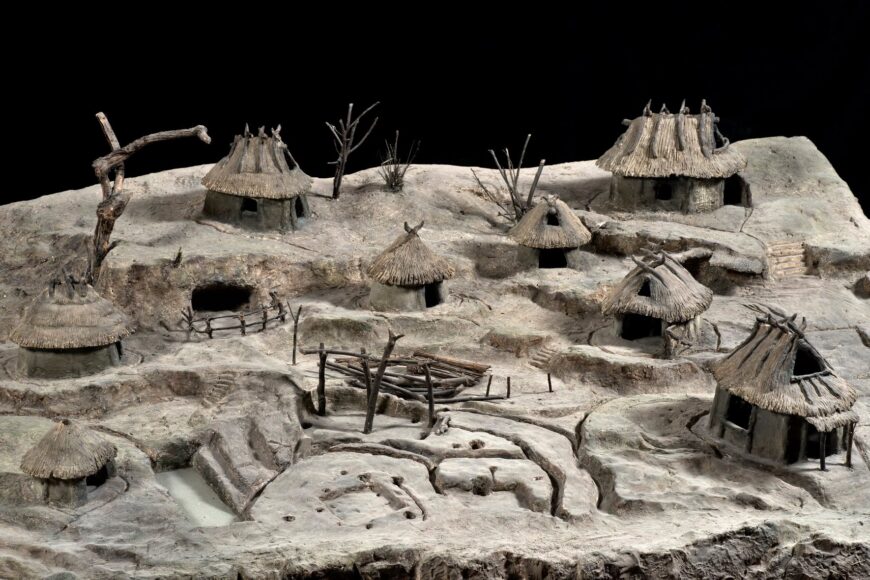 Model of Ancient Roman hut village, c. 9th–7th century B.C.E. (Palatine Museum, Rome)