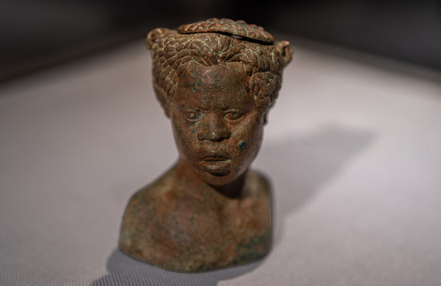Bust of an African Child, 2nd–3rd century C.E. (Roman), bronze, 12.7 x 10 x 4.9 cm (Rhode Island School of Design Museum, Providence)