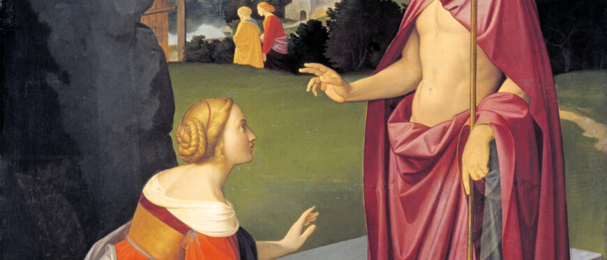 Johann Friedrich Overbeck, Easter Morning, c. 1818, oil on canvas, 131 x 102 cm (Museum Kunstpalast, Düsseldorf)