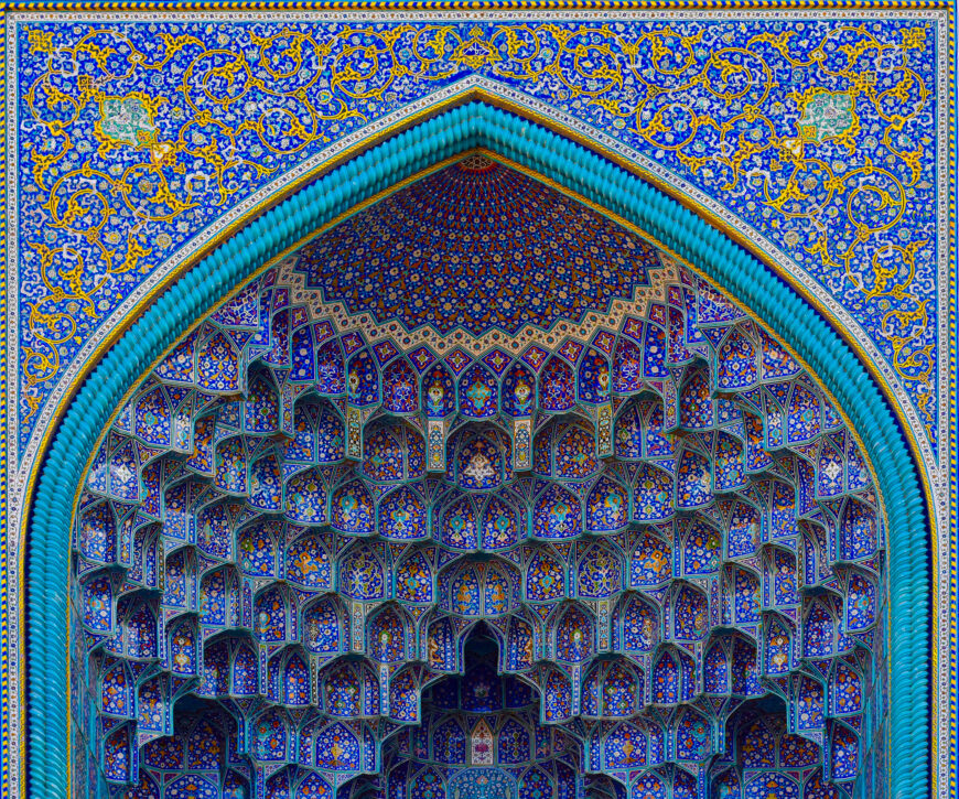 Muqarnas from the façade of Masjid-i Imām, Isfahan, Iran, 1612–38 (photo: Farzan95, CC BY-SA 4.0)