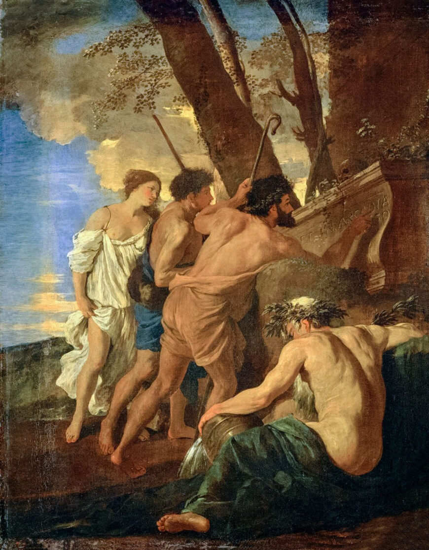 Nicolas Poussin, The Arcadian Shepherds (Et in Arcadia Ego), 1627, oil on canvas, 101 x 82 cm (Chatsworth House, Derbyshire)