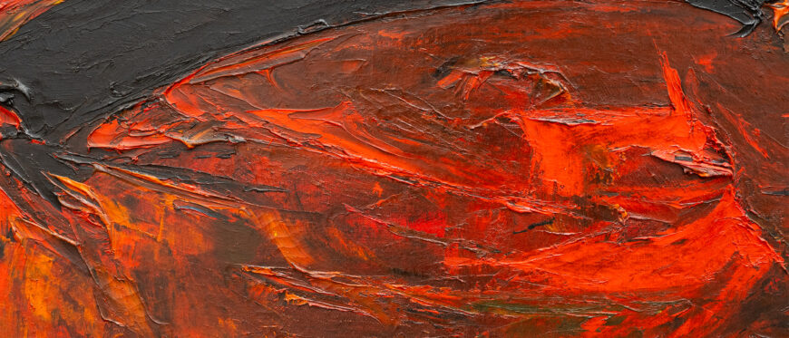 Rita Letendre, Menace (Ramat Gan), 1963, oil on canvas, 64.8 x 81.3 cm (Art Bridges Foundation) © Estate of Rita Letendre